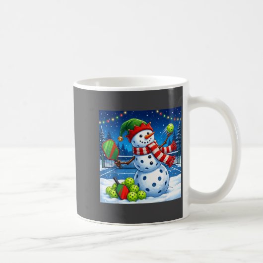 Santa Hat Snowman Xmas Funny Ckleball Christmas Koffiemok (Rechts)