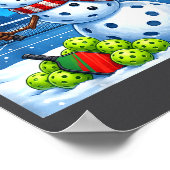 Santa Hat Snowman Xmas Funny Ckleball Christmas  Poster (Hoek)