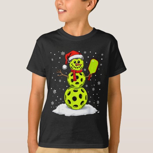 Santa Hat Snowman Xmas Funny Ckleball Lover Christ T-shirt (Voorkant)