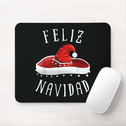 Santa Hat Sombrero Christmas Mexico Feliz Navidad Muismat (Met muis)