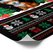 Santa Hat Speelgoed Fox Terrier Dog Xmas Tree Ligh Poster (Hoek)