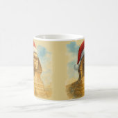 Santa Hat Sphinx Mug Egyptian Holiday Koffiemok (Center)