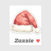 Santa Hat Sticker | Classic Holiday Doodle (Vel)