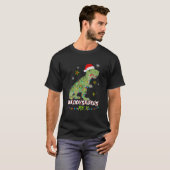 Santa Hat T Rex Matching Family Kerstmis Dinosaur T-shirt (Voorkant volledig)
