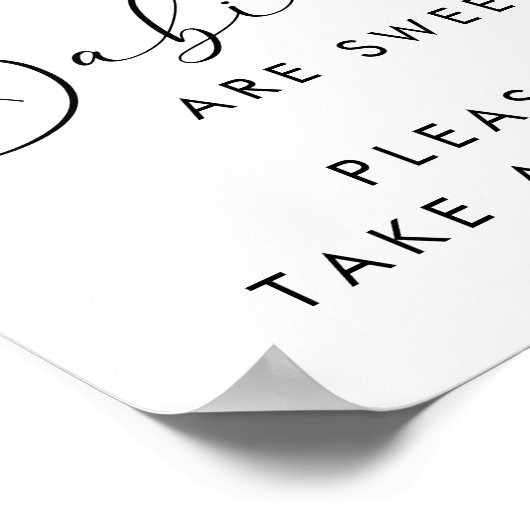 Santa Hat Take a Treat Baby shower Poster (Hoek)