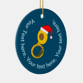 Santa Hat Tuba Keramisch Ornament (Rechts)