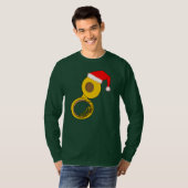 Santa Hat Tuba T-shirt (Voorkant volledig)