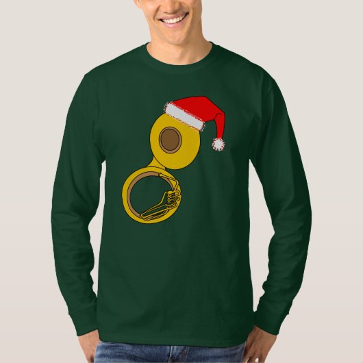 Santa Hat Tuba T-shirt (Voorkant)
