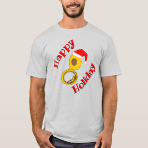 Santa Hat Tuba T-shirt