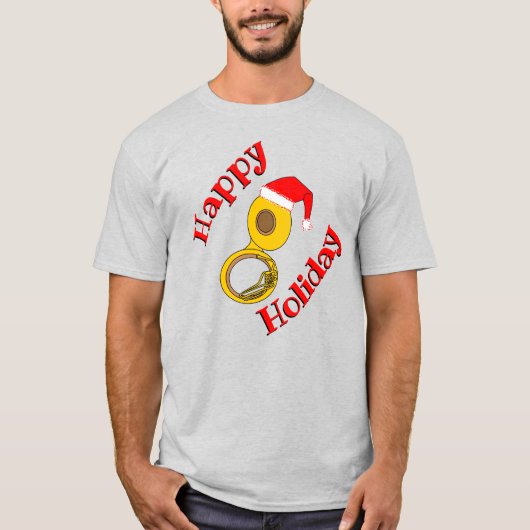 Santa Hat Tuba T-shirt (Voorkant)