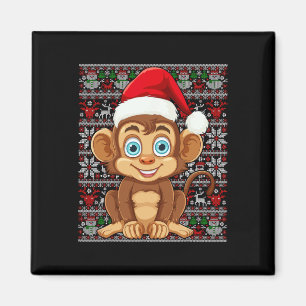 Santa Hat Ugly Sweater Mannen Vrouwen Kinder Kerst Magneet
