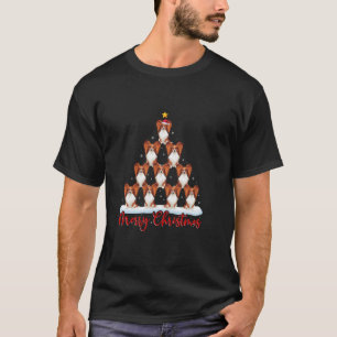 Santa Hat Ugly Xmas Funny Papillon Dog Christmas T T-shirt