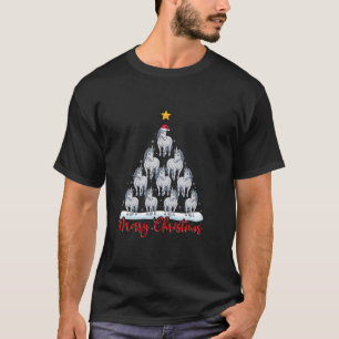 Santa Hat Ugly Xmas Funny Unicorn Kerstboom T-shirt