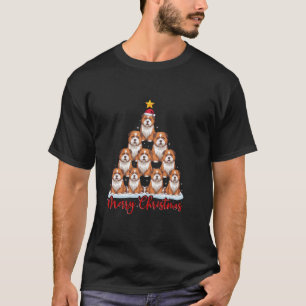 Santa Hat Ugly Xmas Funny Zuchon Hond Kerstboom T-shirt