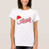 Santa Hat verloofde T-shirt wit (Voorkant)