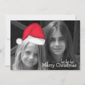 Santa Hat (verplaatsbaar) Foto-Wenskaart Kaart (Voorkant)