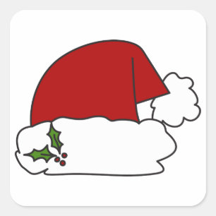 Santa Hat Vierkante Sticker