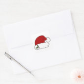 Santa Hat Vierkante Sticker (Envelop)