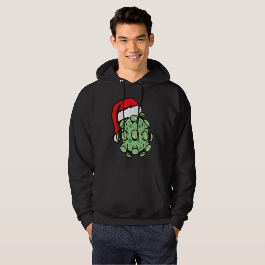 Santa Hat Virus Hoodie (Voorkant volledig)