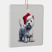 Santa hat Westie in het sneeuw ornament (Rechts)
