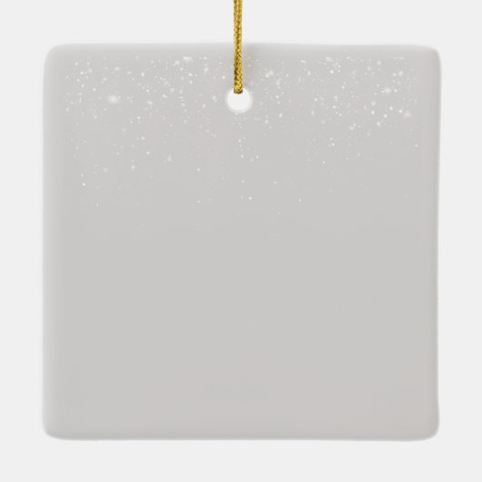 Santa hat Westie in het sneeuw ornament (Achterkant)