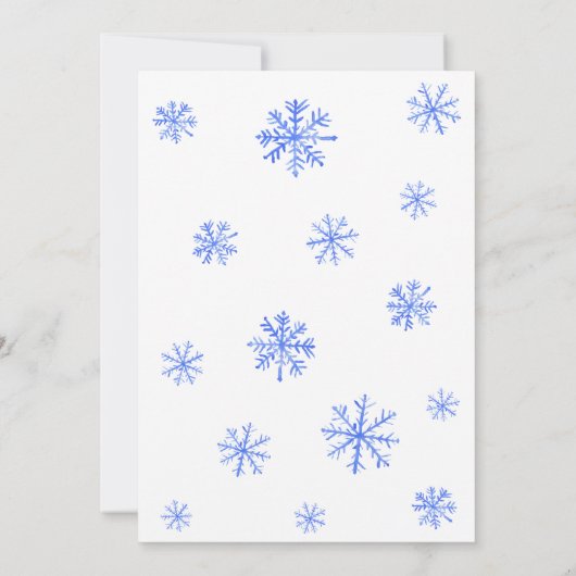 Santa hat Winter baby shower Kaart (Achterkant)