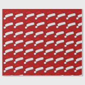 Santa Hat Wrapping Paper | Festive Christmas Gift Cadeaupapier (Vlak)