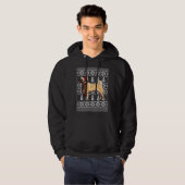 Santa Hat Xmas Akita Ugly Christmas Hoodie (Voorkant volledig)