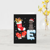 Santa Hat Xmas Stocking Duitse kortharige pointer Kaart (Gele Bloem)