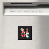 Santa Hat Xmas Stocking Holiday Airedale Terrier D Magneet (Insitu (Vaatwasser))