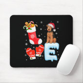 Santa Hat Xmas Stocking Holiday Airedale Terrier D Muismat (Met muis)