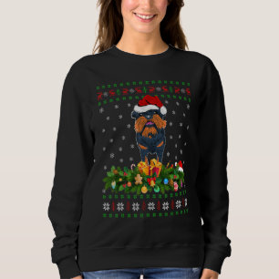 Santa Hat Xmas verlichting Ugly Brussels Griffon C Trui