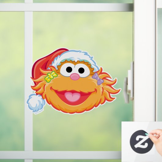 Santa Hat Zoe Raamsticker (Huis)