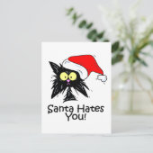 Santa Hates je Feestdagenkaart (Staand voorkant)