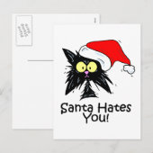 Santa Hates je Feestdagenkaart (Voorkant / Achterkant)