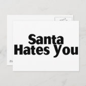 Santa Hates je Feestdagenkaart (Voorkant / Achterkant)
