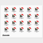 Santa Hates je Ronde Sticker (Vel)