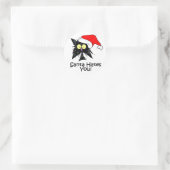 Santa Hates je Ronde Sticker (Tas)