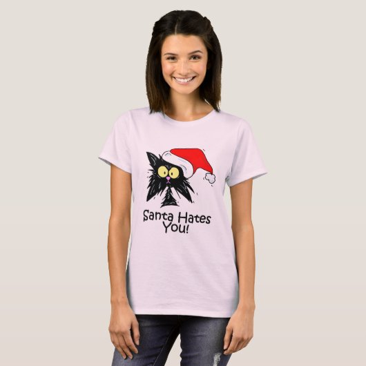 Santa Hates je T-shirt (Voorkant volledig)