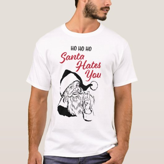 Santa Hates je T-shirt (Voorkant)
