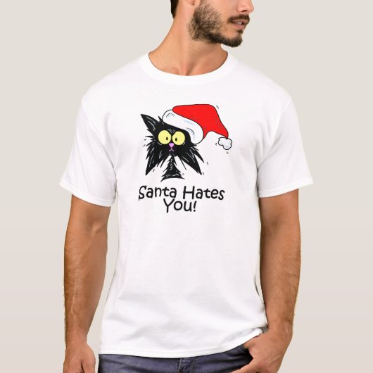 Santa Hates je T-shirt (Voorkant)