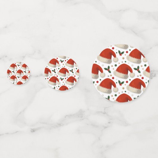 Santa Hats Confetti (Achterkanten)