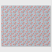 Santa Hats Custom Photo Wrapping Paper Cadeaupapier (Vlak)