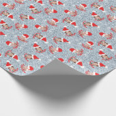 Santa Hats Custom Photo Wrapping Paper Cadeaupapier (Hoek)