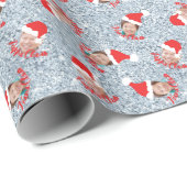 Santa Hats Custom Photo Wrapping Paper Cadeaupapier (Rol Hoek)