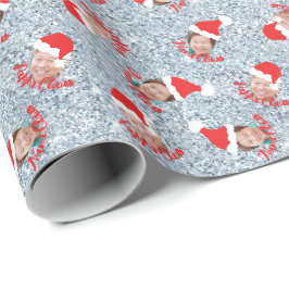 Santa Hats Custom Photo Wrapping Paper Cadeaupapier