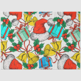 Santa Hats, geschenken en cellen Tissuepapier