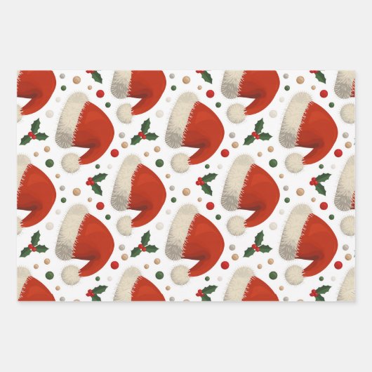 Santa Hats Inpakpapier Vel (Voorkant)