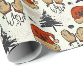 Santa Hats, Mittens en Trees Cadeaupapier (Rol Hoek)