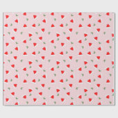 Santa Hats - Pink Christmas Cute Pattern Cadeaupapier (Vlak)